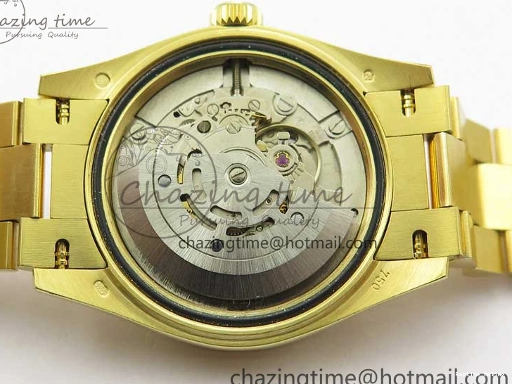 0516 Daydate 278288 31mm YG EWF Best Edition Green Malachite Dial on YG President Bracelet ETA SunProtective 2605